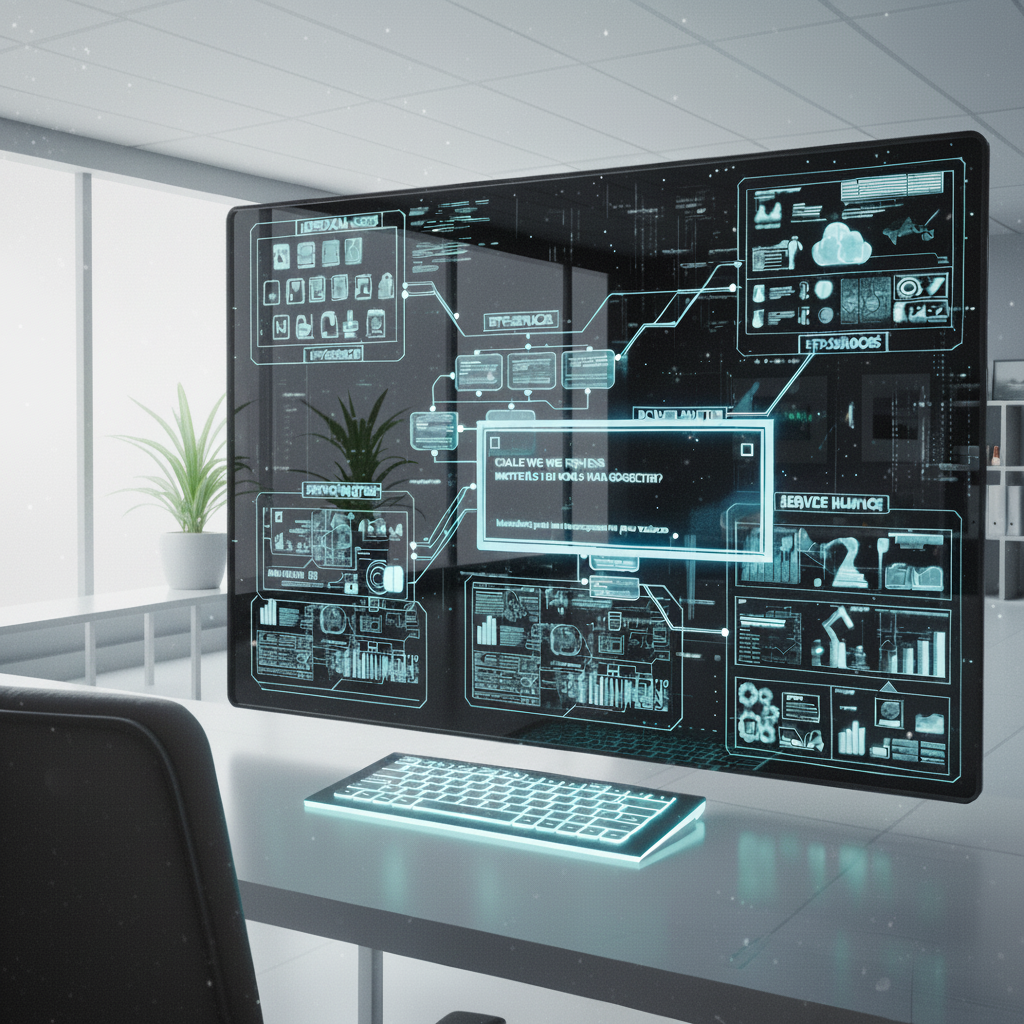 Schéma : un chatbot relié à plusieurs systèmes via MCP