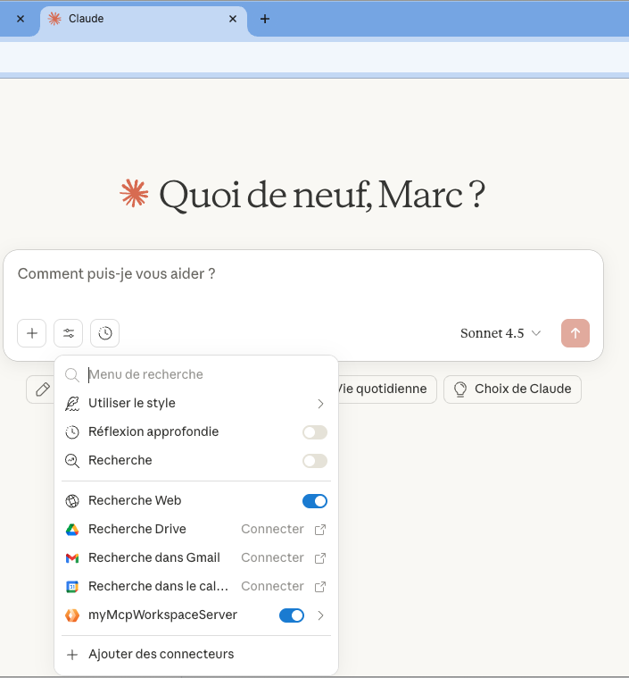 Démo Claude - Écran 1