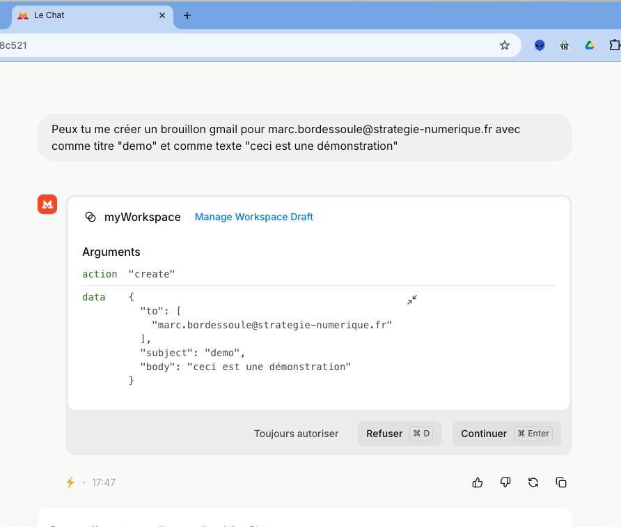 Démo LeChat - Écran 4