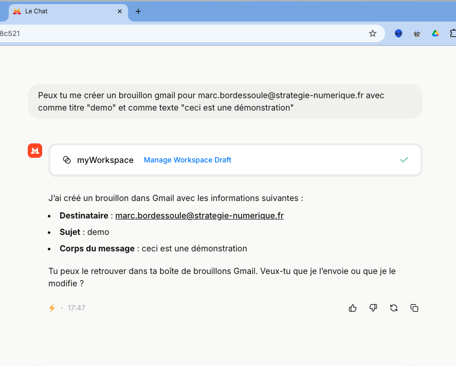 Démo LeChat - Écran 5